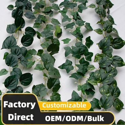 B1-Class Flame-Retardant Realistic Artificial Vines:Ivy Vine,Pothos Vine,Grape Leaf Vine for Ceiling Decoration Hanging 